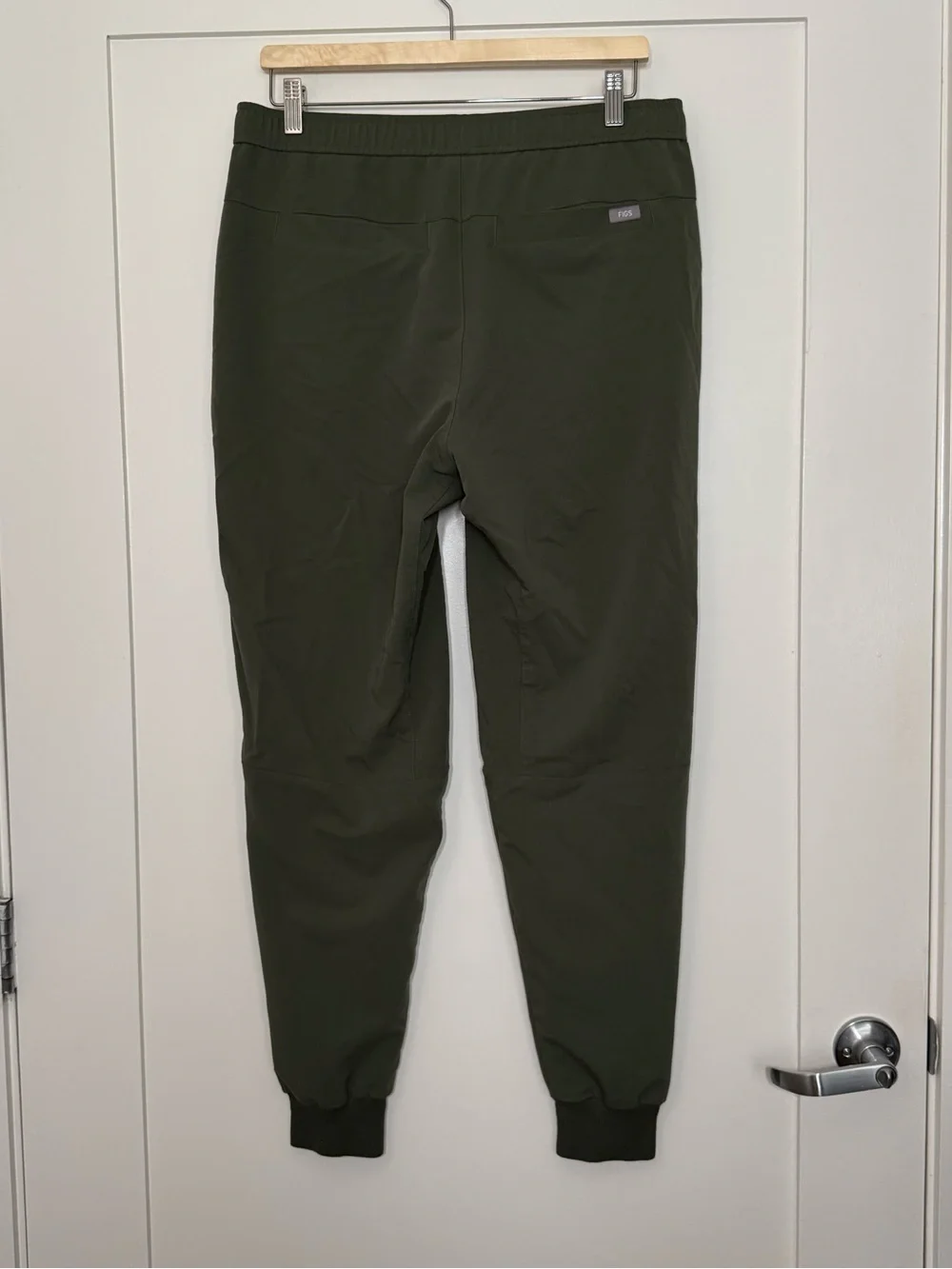 Figs Olive Green Joggers with Navy Drawstring